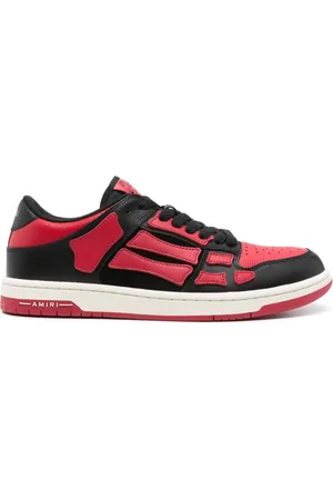 AMIRI Schoenen, Heren, Rood, 42 EU, Leer, Rode Sneakers met Skel Top