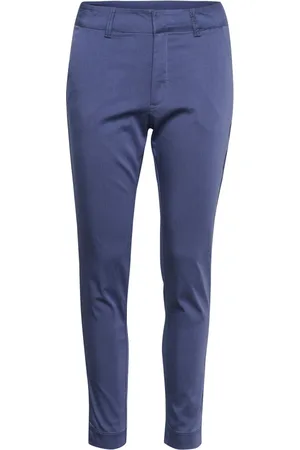 Kaffe Broeken, Dames, Blauw, S, Blauw Indigo Chino Broek Stijlvol Model