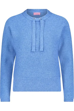 Betty Barclay Truien, Dames, Blauw, 4Xl, Sportief-vrouwelijke gebreide trui met strikceintuur