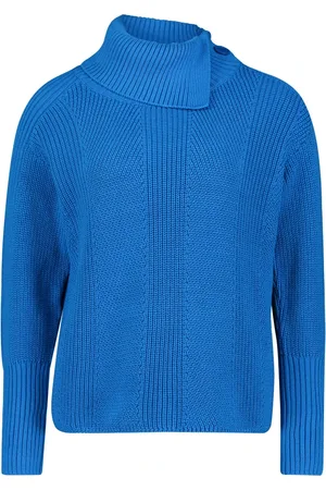 Betty Barclay Truien, Dames, Blauw, S, Chunky Gebreide Coltrui