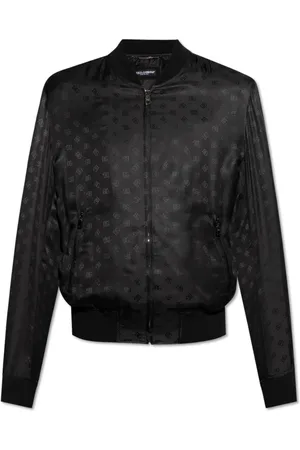 Dolce & Gabbana Jassen, Heren, Zwart, M, Zijden bomberjack