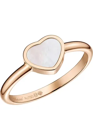 Chopard Accessoires, Dames, Geel, ONE Size, My Happy Hearts Roségouden Moeder-van-Parel Ring Maat 53 82A086-5310