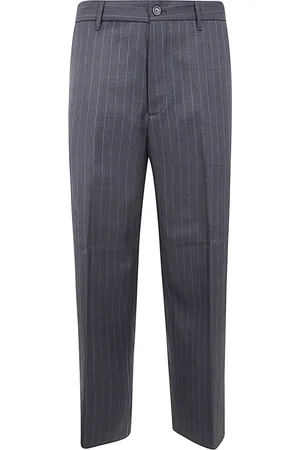 Nine In The Morning Broeken, Heren, Grijs, L, Wol, Baggy Man Broek Krijt Stijl