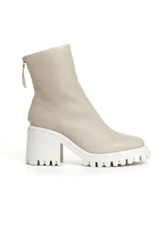 HALMANERA Schoenen, Dames, , 40 EU, Crème enkellaars met 80mm hak