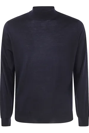 FILIPPO DE LAURENTIIS Truien, Heren, Blauw, M, Kasjmier, Blauwe Merinos Coltrui Trui