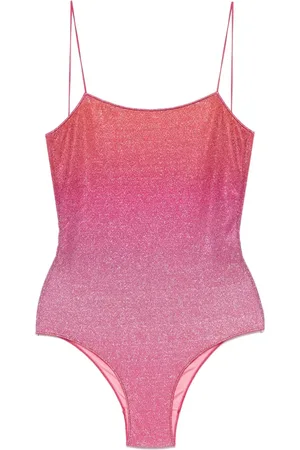 Oseree Badkleding, Dames, Roze, L, Zonsondergang Gedrukt Lurex Maillot