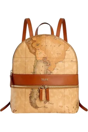 ALVIERO MARTINI 1A CLASSE Tassen, Dames, Bruin, ONE Size, Leer, Geo Classic Rugzak met Voorvak