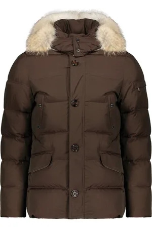 MOORER Jassen, Heren, Groen, 2Xl, Wol, Bontgevoerde capuchonparka