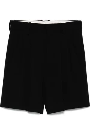 Isabel Marant Korte broeken, Dames, Zwart, M, Polyester, Zwarte crêpe shorts met riemlussen