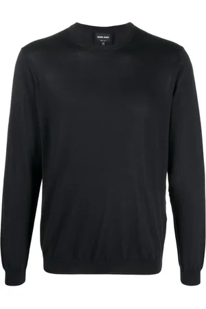 Giorgio Armani Truien, Heren, Blauw, 4Xl, Katoen, Elegante Blauwe Heren Sweatshirt