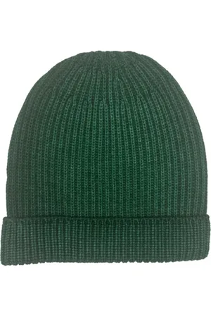 FILIPPO DE LAURENTIIS Accessoires, Dames, Groen, ONE Size, Wol, Beige Wollen Hoed