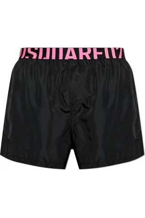 Dsquared2 Badkleding, Heren, Zwart, M, Polyester, Zwemshorts met logo
