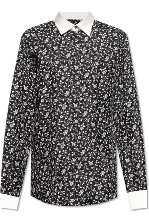 Dolce & Gabbana Overhemden, Heren, Zwart, L, Overhemd met bloemenmotief