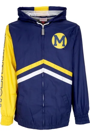 Mitchell & Ness Jassen, Heren, Blauw, L, Wol, Michigan Wolverines Windbreaker Jas