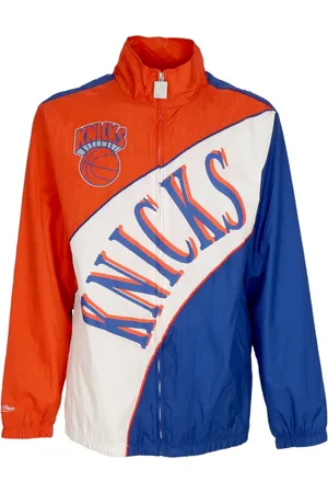 Mitchell & Ness Jassen, Heren, Veelkleurig, XL, Polyester, NBA Gebogen Windbreaker New York Knicks