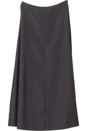 Moschino Rokken, Dames, Zwart, M, Polyester, Zwarte Taffeta Lange Rok