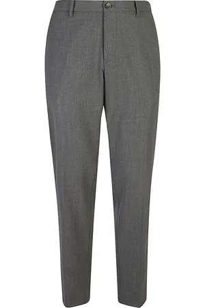 Nine In The Morning Broeken, Heren, Grijs, M, Wol, Grijze Wol Regular Fit Broek
