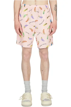 HUMAN MADE Korte broeken, Heren, Roze, M, Katoen, Verenprint katoenen shorts