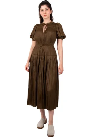 ULLA JOHNSON Kleedjes, Dames, Groen, M, Astrid Olive Jurk