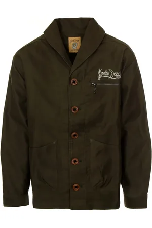 Brain Dead Jassen, Heren, Groen, 2Xl, Moleskin Kraag Werkjas