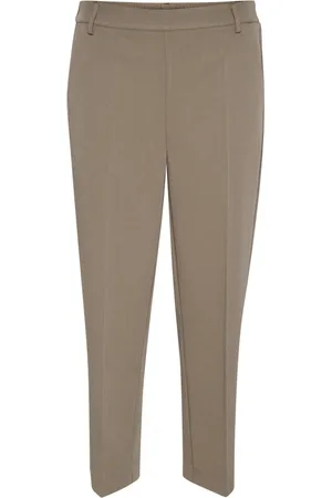 Kaffe Broeken, Dames, , 3Xl, Moderne Cropped Broek Major Brown