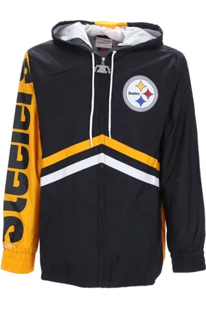 Mitchell & Ness Jassen, Heren, Zwart, S, Polyester, Pittsburgh Steelers Windbreaker Jas