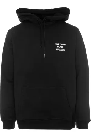 Drôle de Monsieur Sweatshirts & Hoodies, Heren, Zwart, 2Xl, Katoen, Statement Print Hoodie