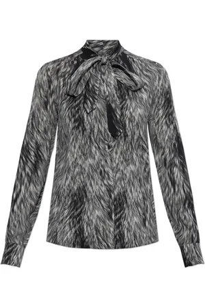 Dolce & Gabbana Blouses & Shirts, Dames, Zwart, S, Leer, Zijden overhemd