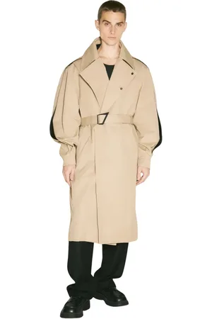 MUGLER Mantels, Heren, , S, Katoen, Twill Trenchcoat met brede kraag