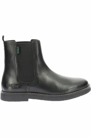 Kickers Schoenen, Heren, Zwart, 42 EU, Leer, Comfortabele Leren Laarzen Kick Lorel