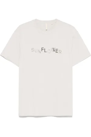 Sunflower Tops, Heren, Grijs, M, Katoen, Lichtgrijs Logo T-shirt