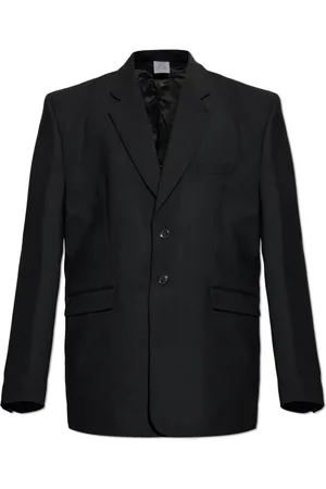Vetements Jassen, Heren, Zwart, S, Wol, Wollen blazer