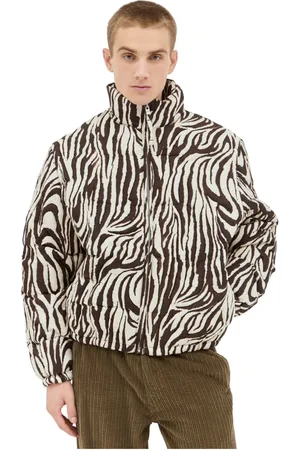 ERL Jassen, Heren, Bruin, M, Katoen, Zebra Gewatteerd Pufferjack