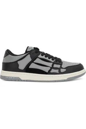 AMIRI Schoenen, Heren, Veelkleurig, 44 EU, Leer, Grijze Sneakers met Skel Top