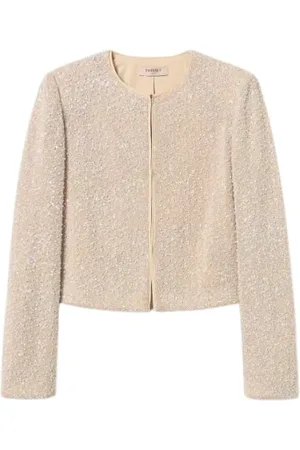 Twin-Set Jassen, Dames, , S, Pailletten, Pailletten en parel jasje