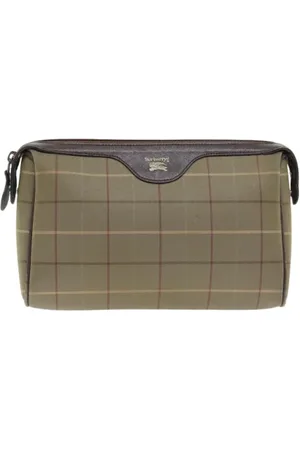 Burberry Pre-owned, Dames, Bruin, ONE Size, Pre-owned Canvas clutches