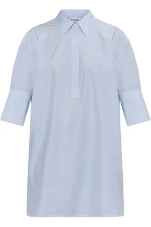 Jil Sander Kleedjes, Dames, Blauw, XS, Katoen, Overhemdjurk