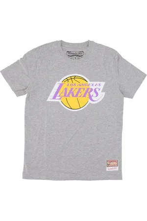 Mitchell & Ness Tops, Heren, Grijs, S, Katoen, NBA Team Logo Tee Loslak Grijs