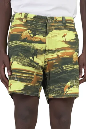 ERL Korte broeken, Heren, Veelkleurig, M, Zuur Zonsondergang Shorts in Acid Sunset