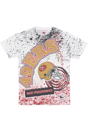 Mitchell & Ness Tops, Heren, Veelkleurig, M, Katoen, NFL Team Burst Tee Wit