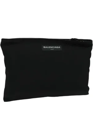 Balenciaga Pre-owned, Dames, Zwart, ONE Size, Pre-owned Canvas clutches