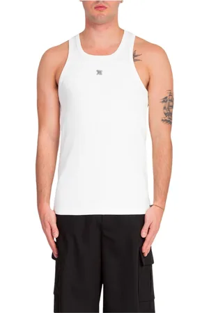 MISBHV Tops, Heren, Wit, S, Geribbelde tanktop in wit