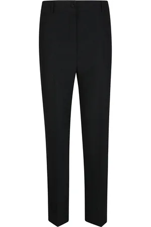 HEBE STUDIO Broeken, Dames, Zwart, S, Polyester, Zwarte polyesterbroek gemaakt in Italië