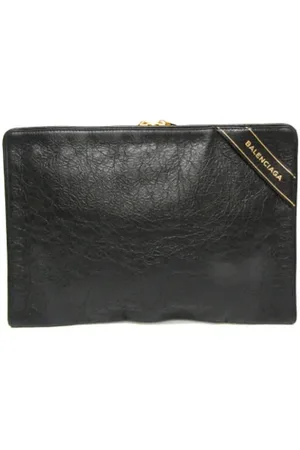 Balenciaga Pre-owned, Dames, Zwart, ONE Size, Pre-owned Leather clutches