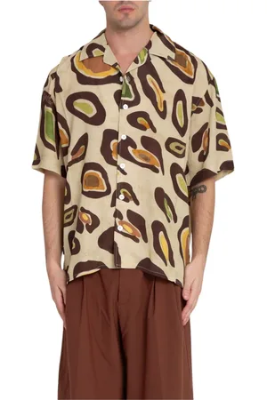 BONSAI Overhemden, Heren, Veelkleurig, M, Oversized Bowling Shirt in Collectiekleur