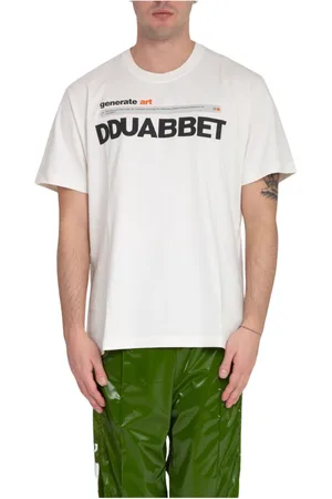 DOUBLET Tops, Heren, Wit, M, Wit Logo T-shirt