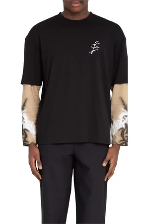 Etudes Tops, Heren, Zwart, L, Zwarte Doornen Longsleeve Tee