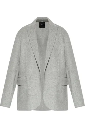 THEORY Jassen, Dames, Grijs, S, Wol, Blazer New Divide