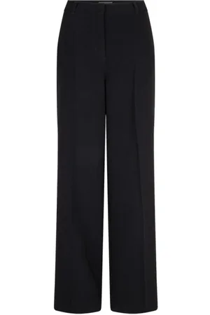 Dante 6 Broeken, Dames, Zwart, S, Elegante Straight Leg Broek