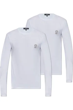 VERSACE Tops, Heren, Wit, 2Xl, Katoen, Twee-pack T-shirts met logo